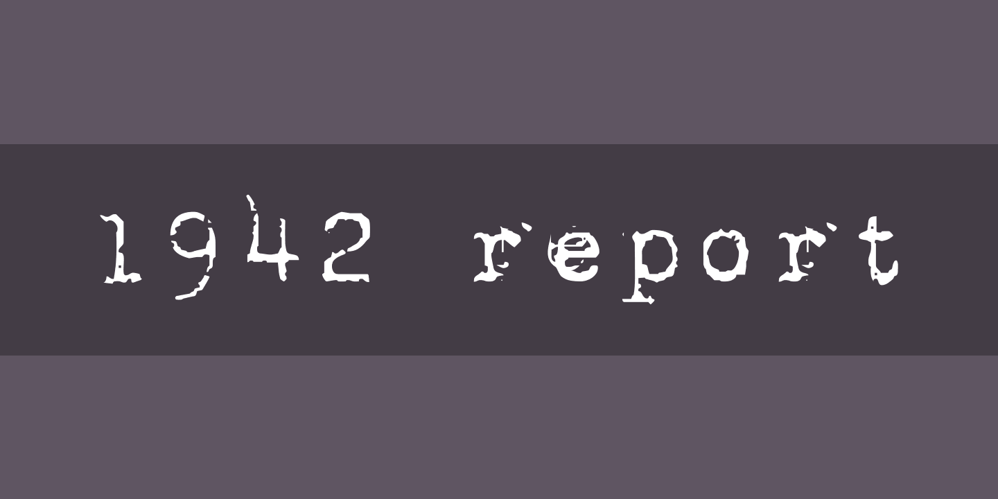 1942 report Font